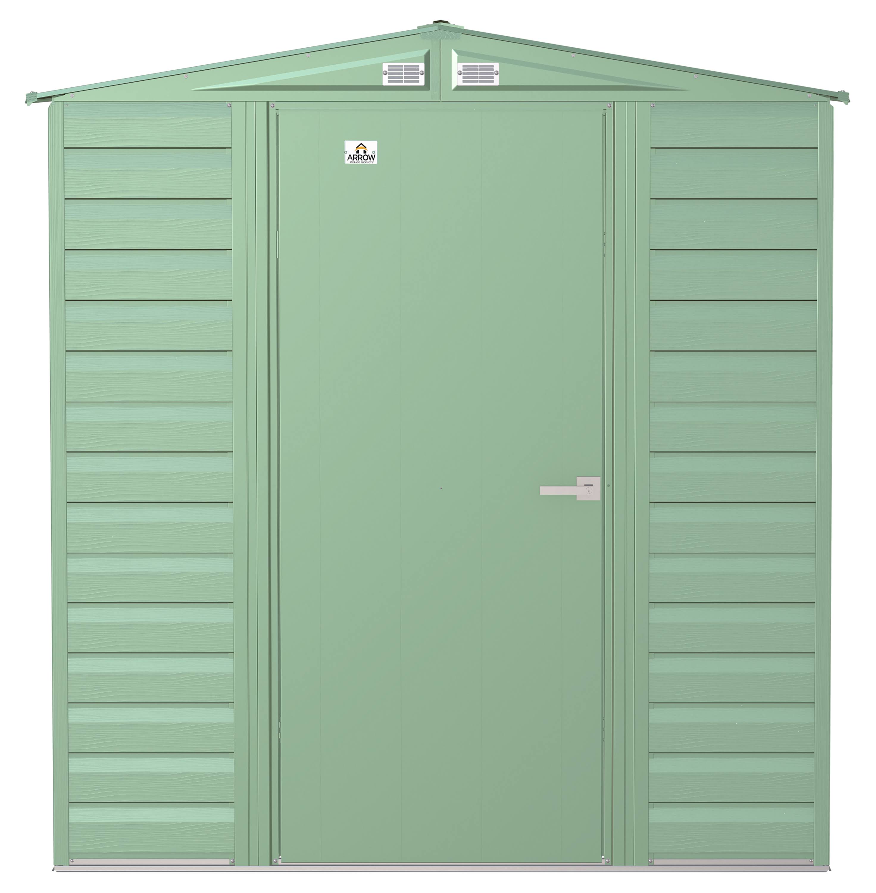Steel Storage Shed 6x7 Sage Green Z1499
