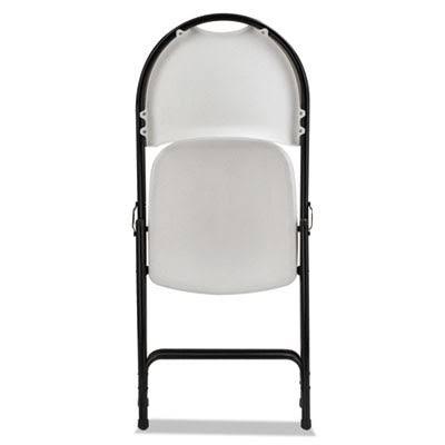 White/Black Anthracite Molded Resin Folding Chair, 4/Carton Q226847