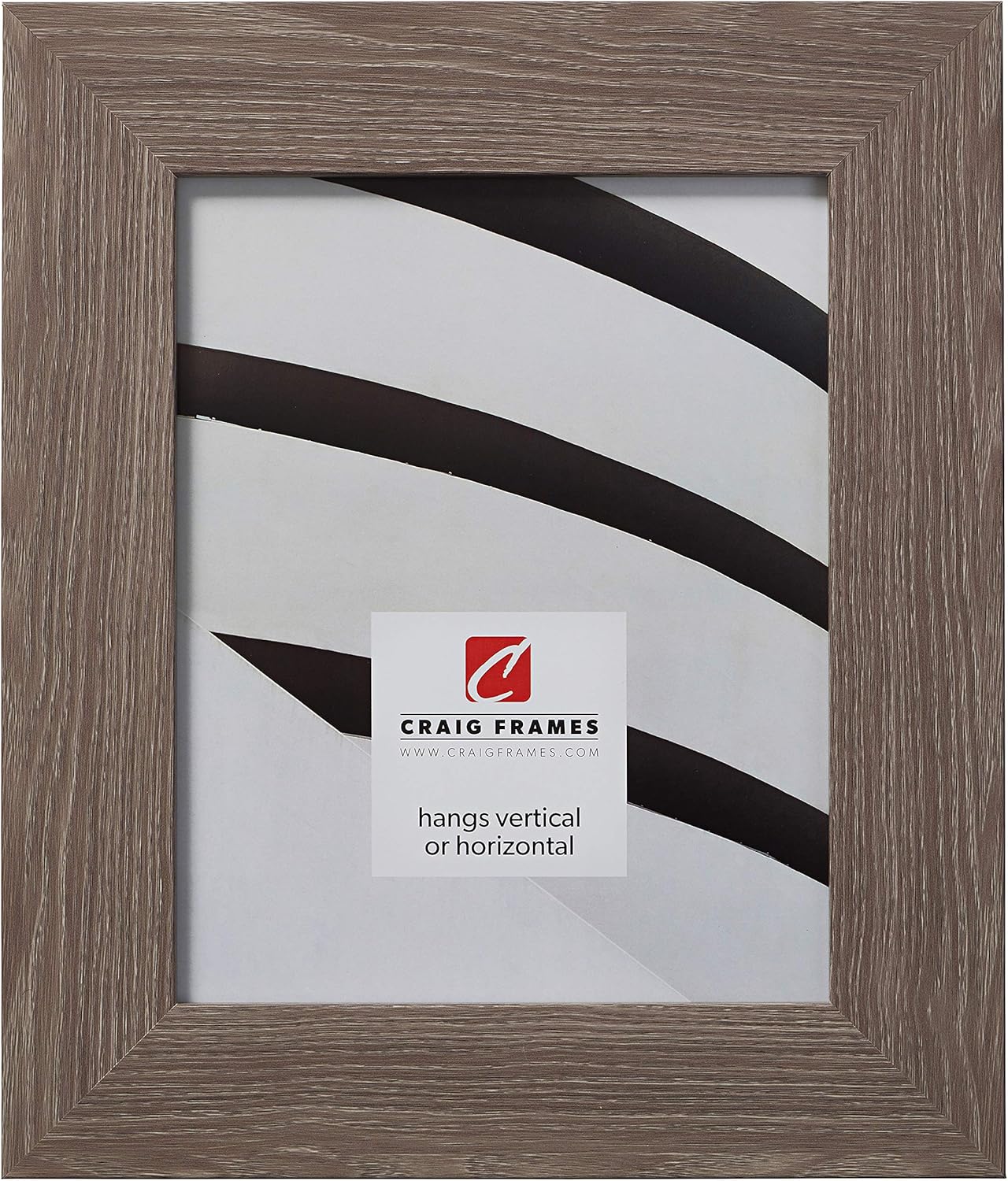 Faux Barnwood Picture Frame, Brown Oak, 16 x 24 Inch I220