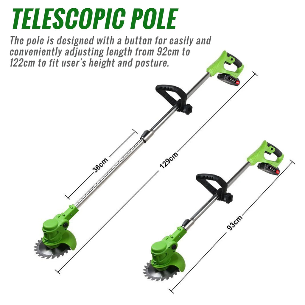 24V 650W Cordless Electric Lawn Mower Grass Trimmer Weed Eater C72112