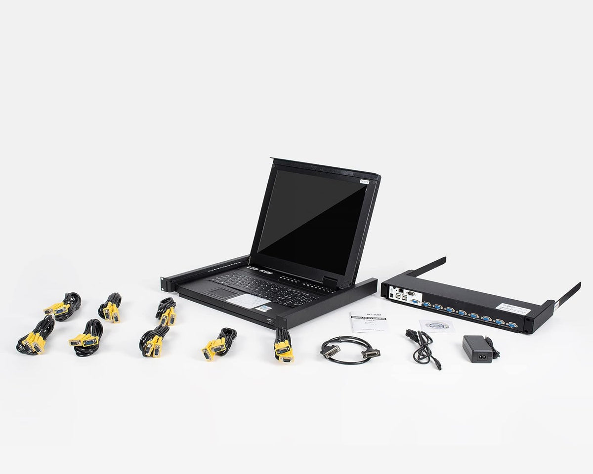 16 Port Rack Mount KVM Console Switch with 17 inch LCD Monitor U909