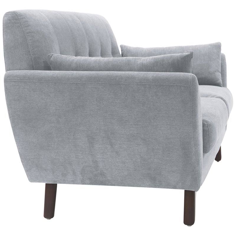 Fabric Loveseat in Light Gray R2810