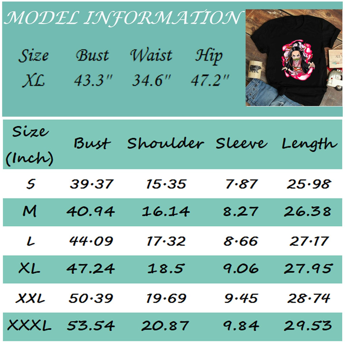 Black XXL Printed Short Sleeve T-Shirt V7991