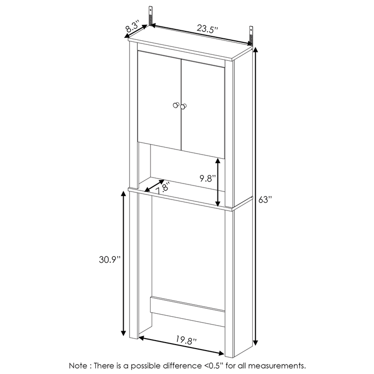Espresso Double Door Bath Cabinet C3141