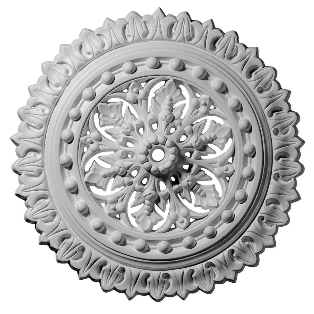 18 1/2x22OD x 7/8x22ID x 1 1/2x22P Hand-Painted Antique Copper Ceiling Medallion D3655
