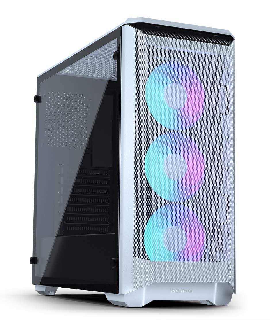 White Steel Tempered Glass ATX Mid Tower Computer Case B125