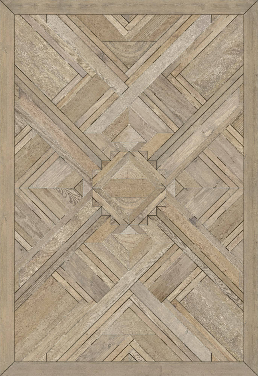 Natural Wood Vintage Vinyl Runner U8110