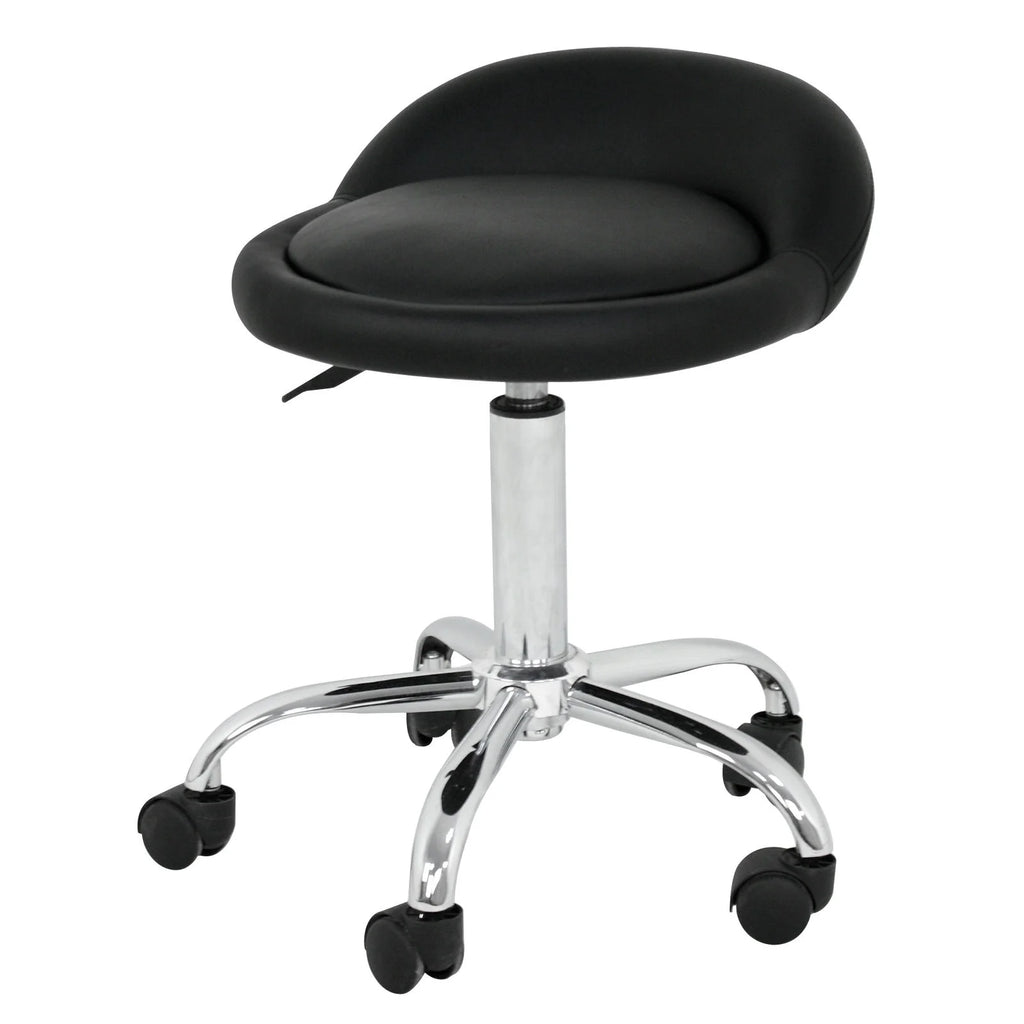 Set of Two Swivel Salon Stool Chair, Black H82235
