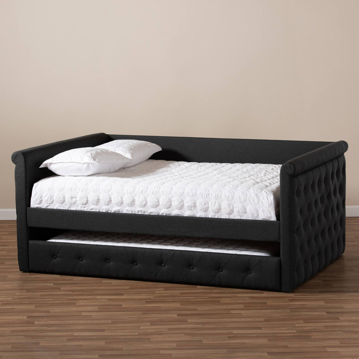 Queen Dark Grey Daybed with Trundle O79517