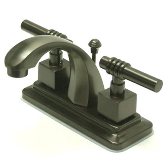 4x22 Centerset Two Handle Lavatory Faucet with Brass Pop-Up Oil Rubbed Bronze Q180