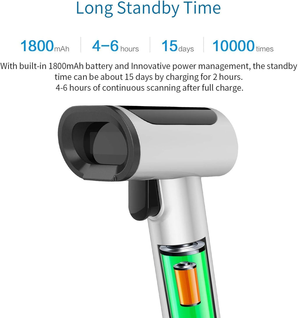 2D Wireless Barcode Scanner with Stand, Pack of 2 O5158