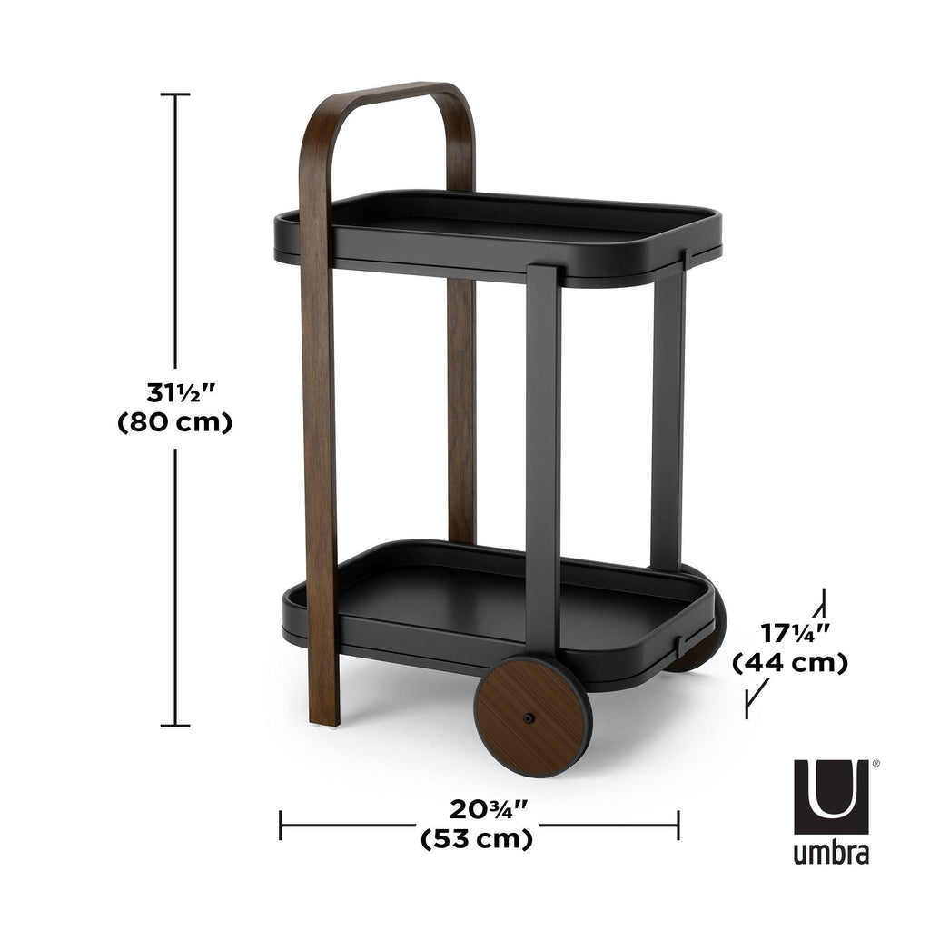 White-Natural Bar & Serving Cart G467136