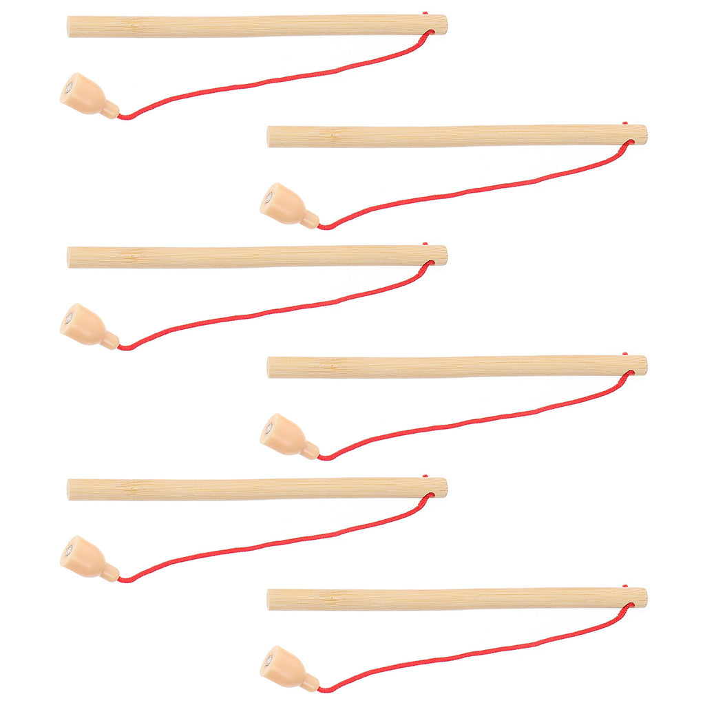 5Pcs Wooden Magnetic Fishing Poles Toys T9091