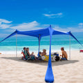 Beach Tent Sun Shelter, 4 Person Pop Up Canopy with Sand Shovel and Tent Pegs B70936