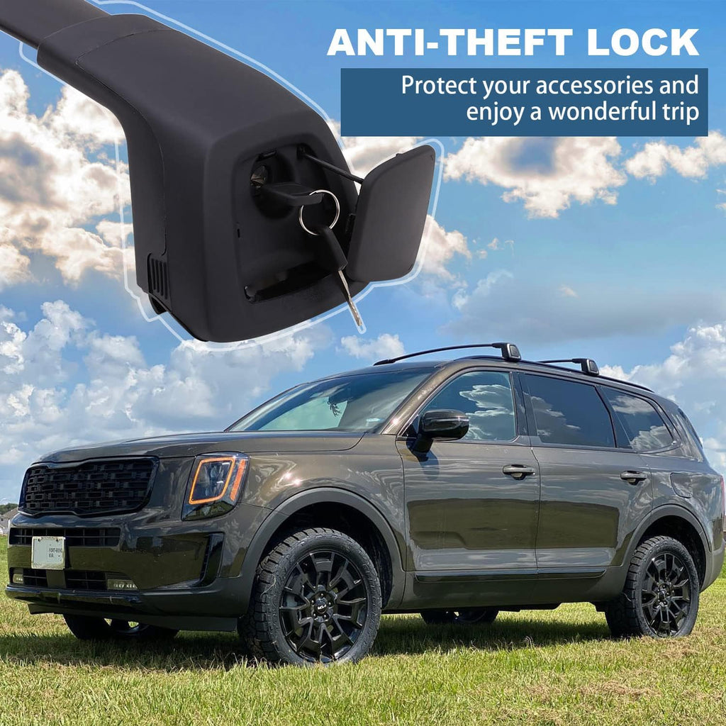 Black Roof Rack Cross Bars for Kia Telluride 2019-2022 N142