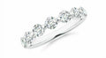 14k White Gold Diamond Semi Eternity Wedding Ring G35459