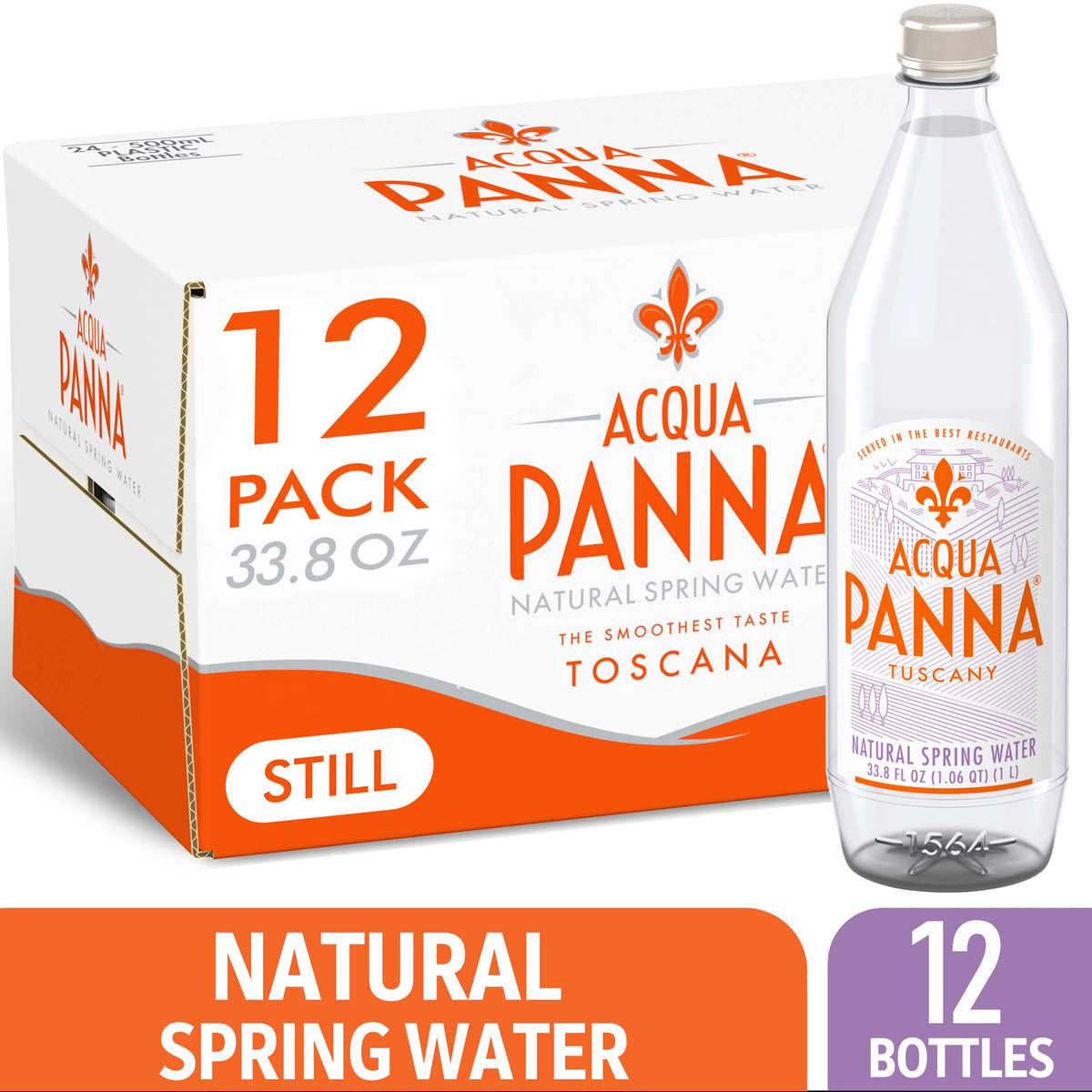 12 Plastic Water Bottles Natural Spring Water X6491