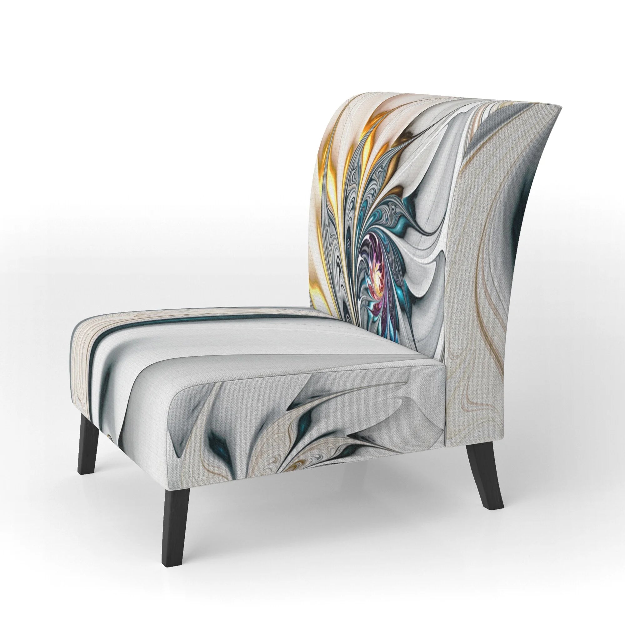 Upholstered Floral Accent Chair A26887