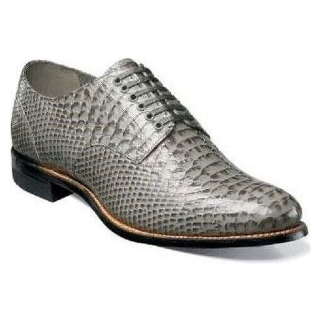 Gray Anaconda Print Leather Shoe C83290