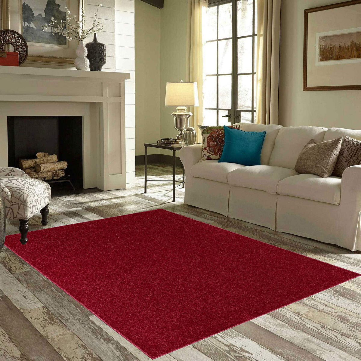 Burgundy Octagon Area Rug D900