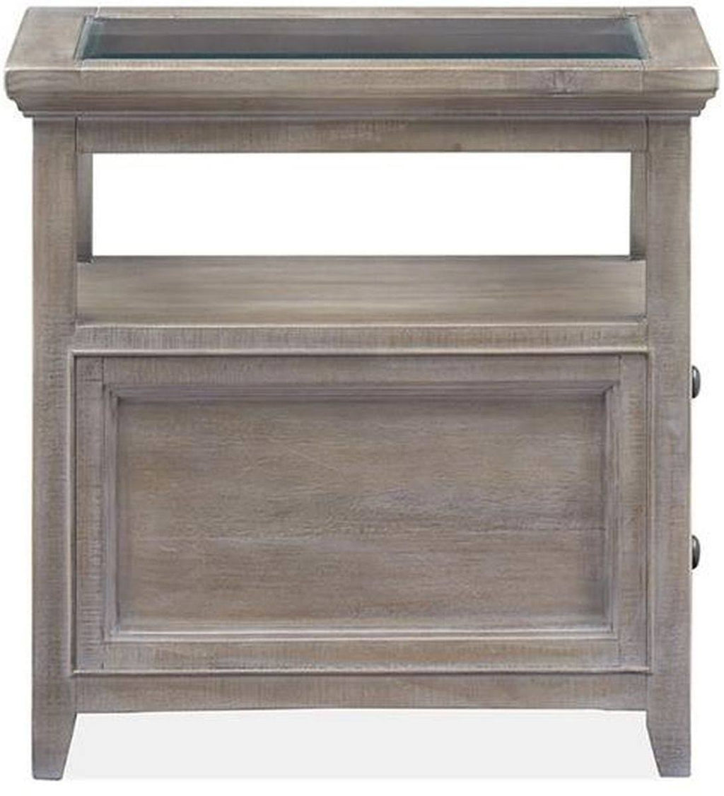 Dovetail Grey Chairside End Table U55245