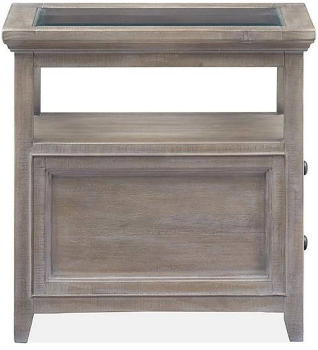 Dovetail Grey Chairside End Table U55245