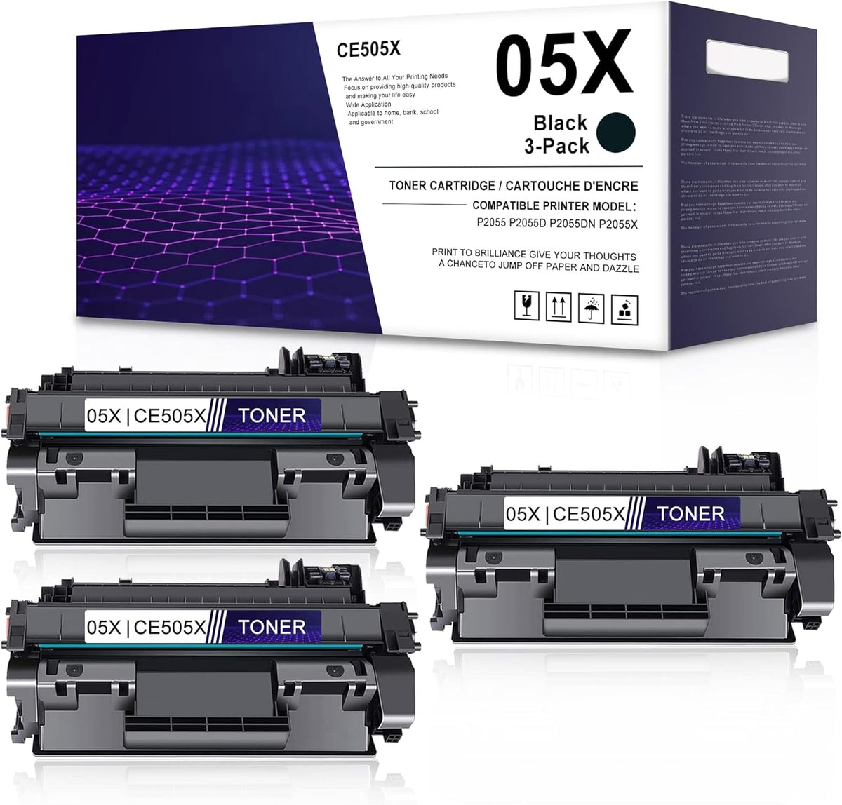 Black 3 Pack High Yield Toner Cartridge T894