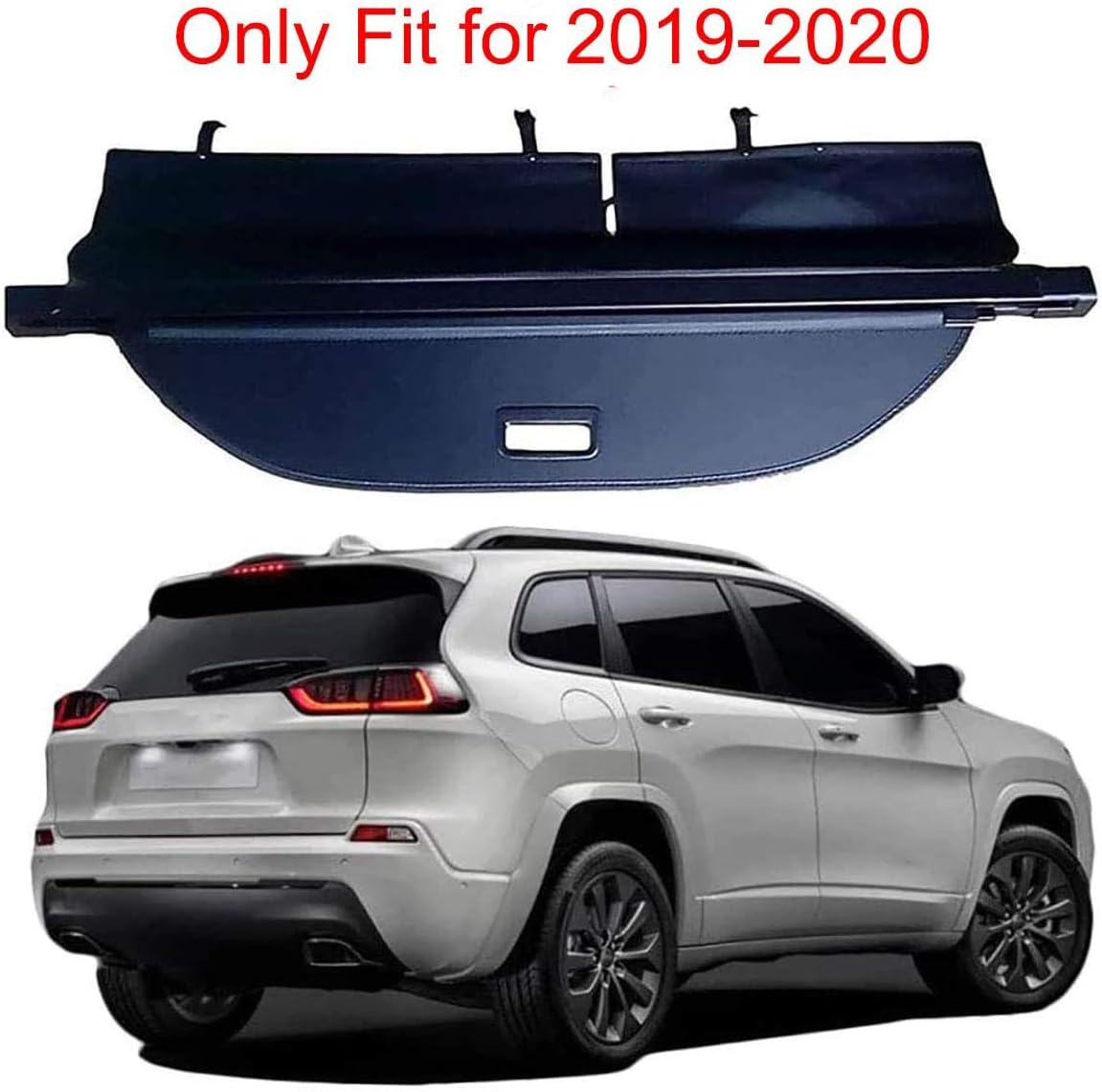 Cargo Security Rear Trunk Cover Retractable Black Pack of 2 M94277