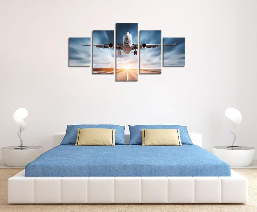 Xlarge 5 Panels Modern Wall Art Canvas Printed Stretched and Ready to Hang 32x60 in J94951
