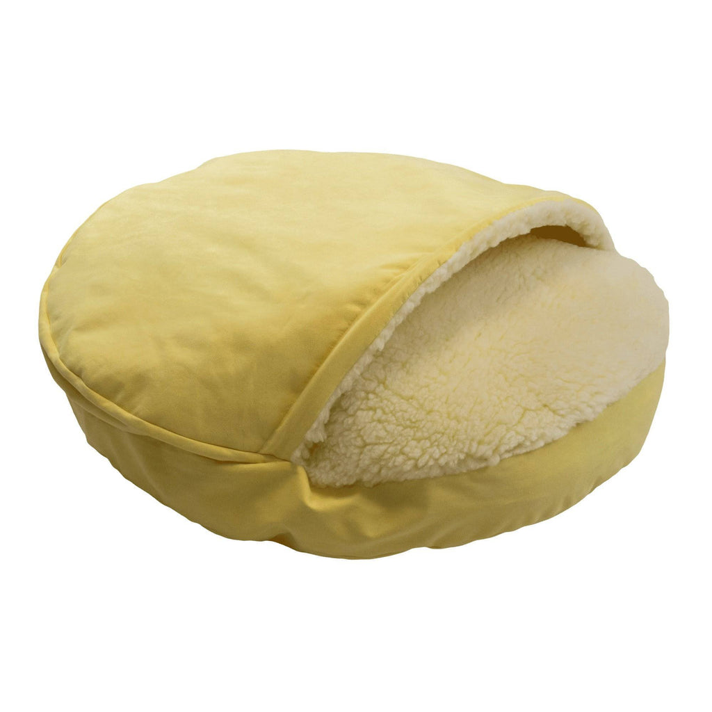 Lemon Micro Suede Pet Bed S16354