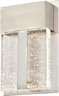 Matte Black LED Indoor Wall Fixture with Bubble Glass S82226
