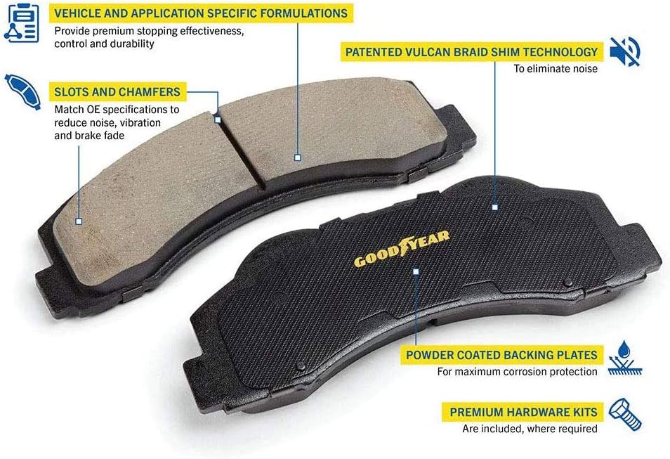 Carbon Ceramic Rear Disc Brake Pad Set for Acura MDX, Honda Odyssey, Pilot, Ford Transit G9174