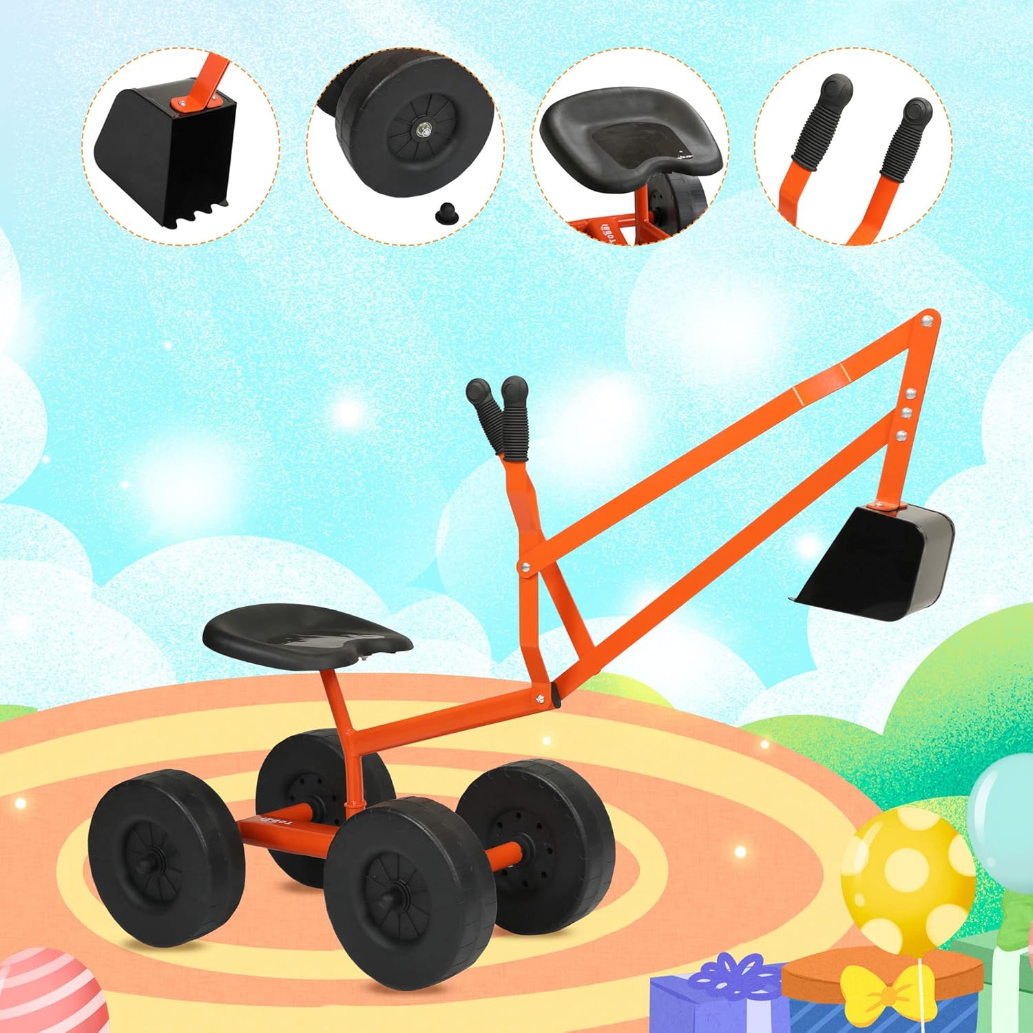 Orange Sand Digger Excavator Toy G19402