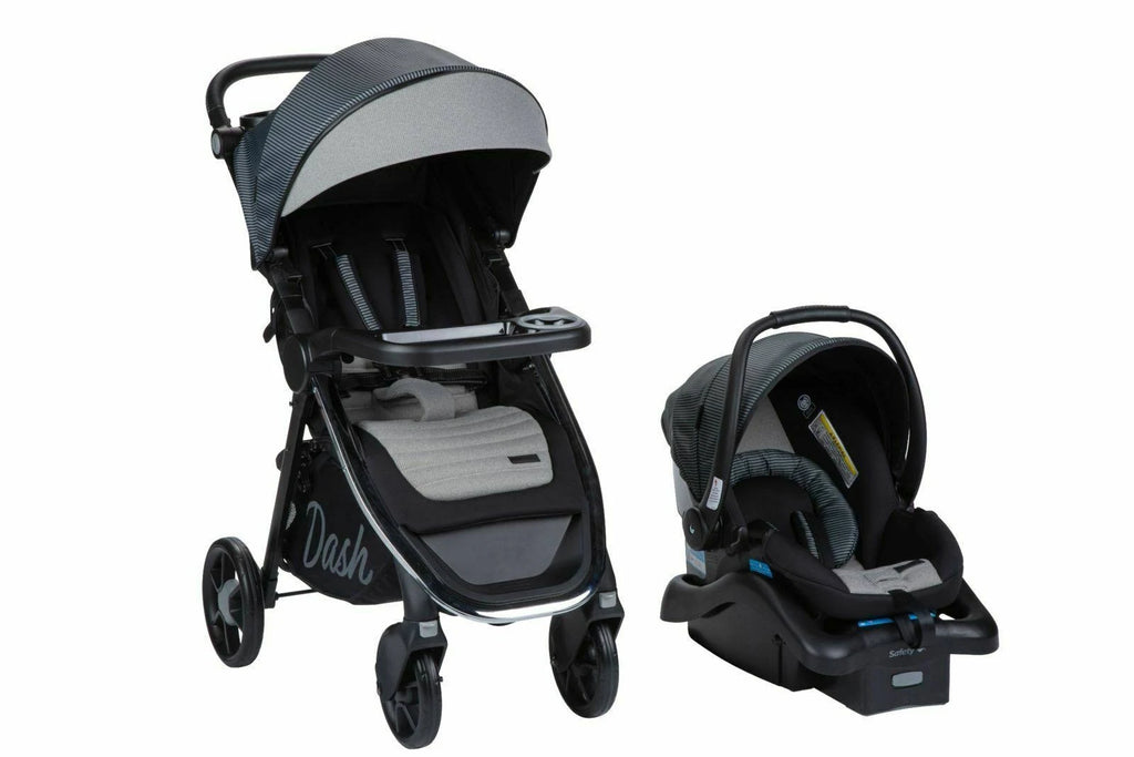 Gray Travel System Stroller and Infant Car Seat Y492