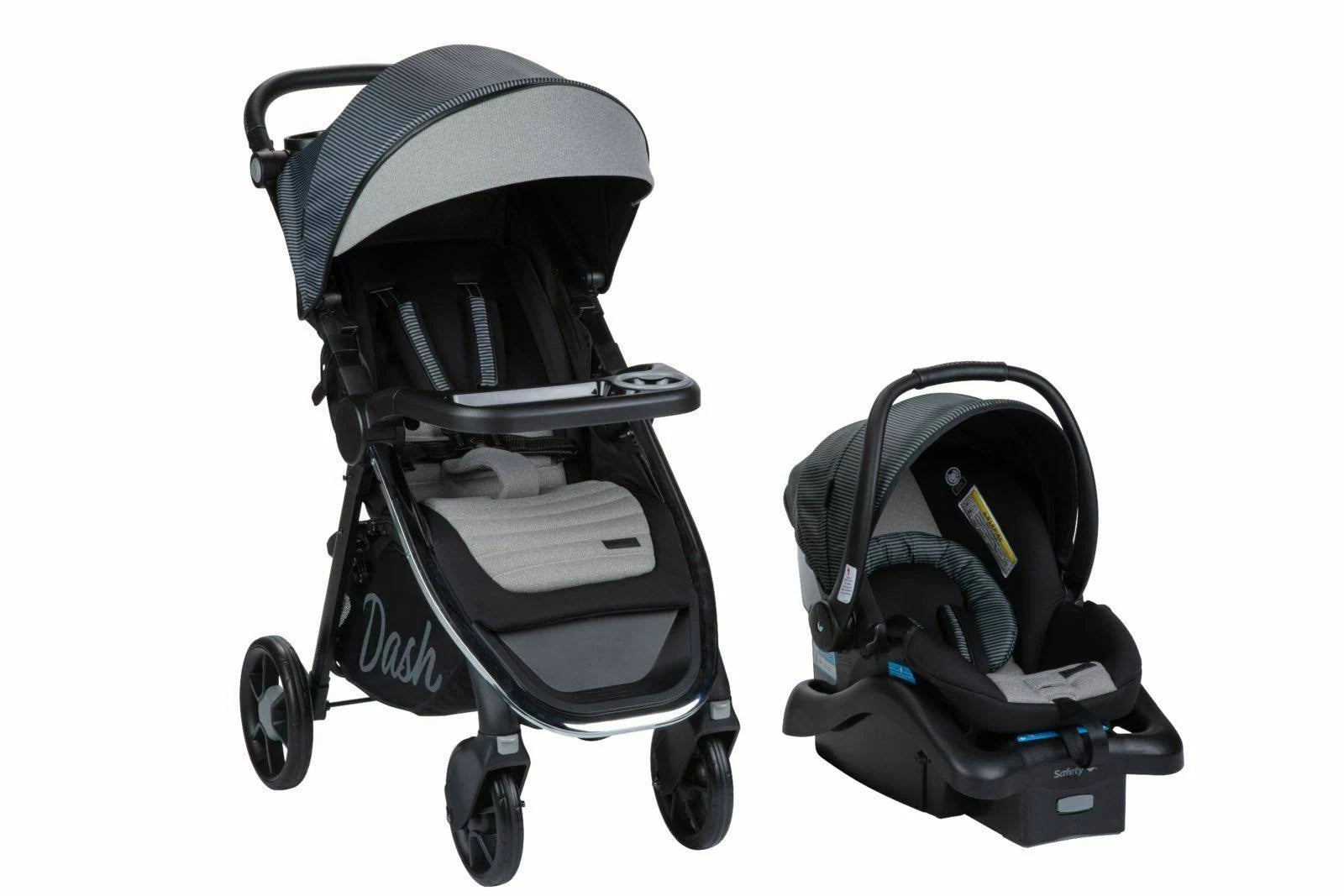 Gray Travel System Stroller and Infant Car Seat Y492