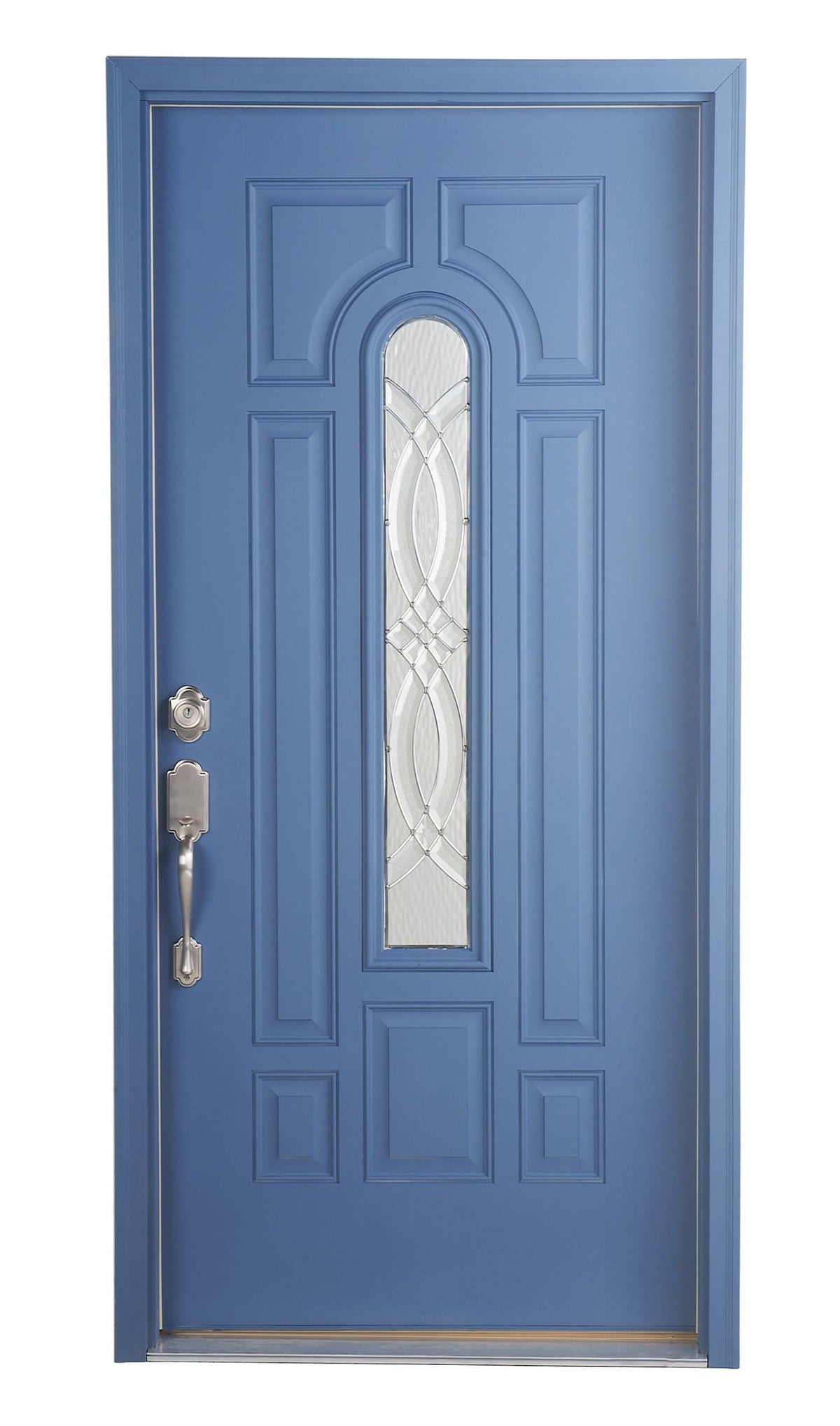 Fiberglass Center Arch Lite Left-Hand Inswing Unfinished Prehung Door S518