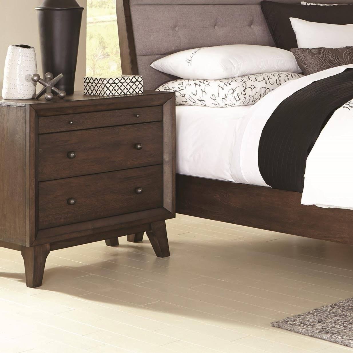 3 Drawer Night Stand with Felt-lined Drawer W90811
