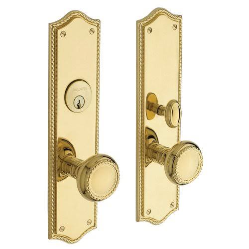 Satin Brass and Brown Dummy Handleset Trim Set J120