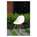2pc Teak Finish Patio Dining Chair Set Y998750