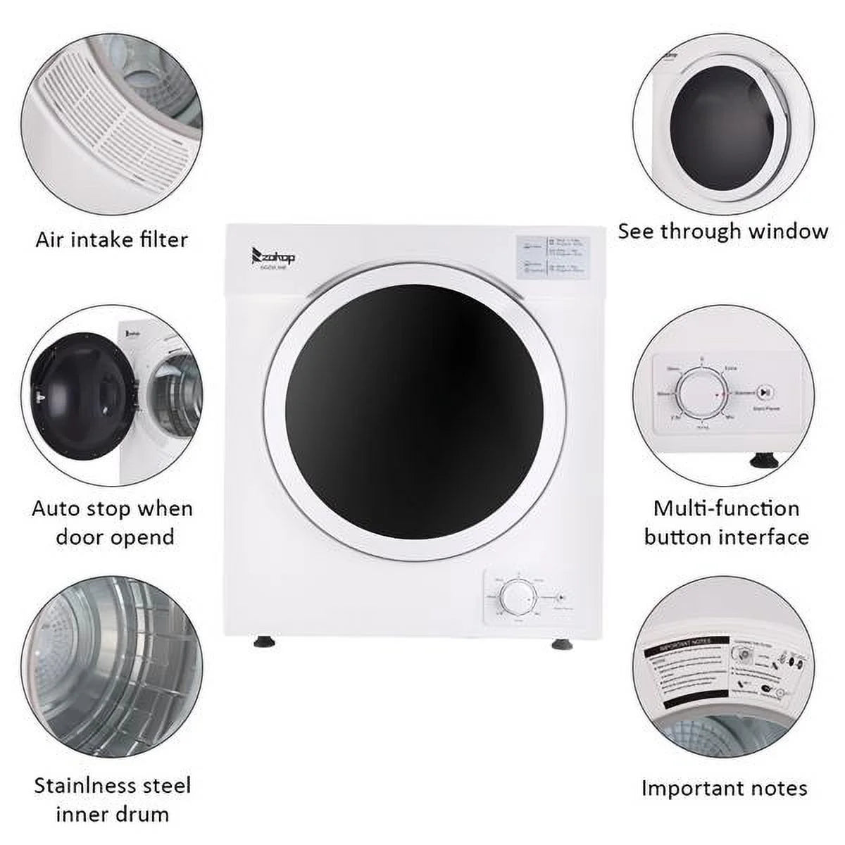 5.5kg Drum Dryer with Cotton-White Filter Mesh L968162