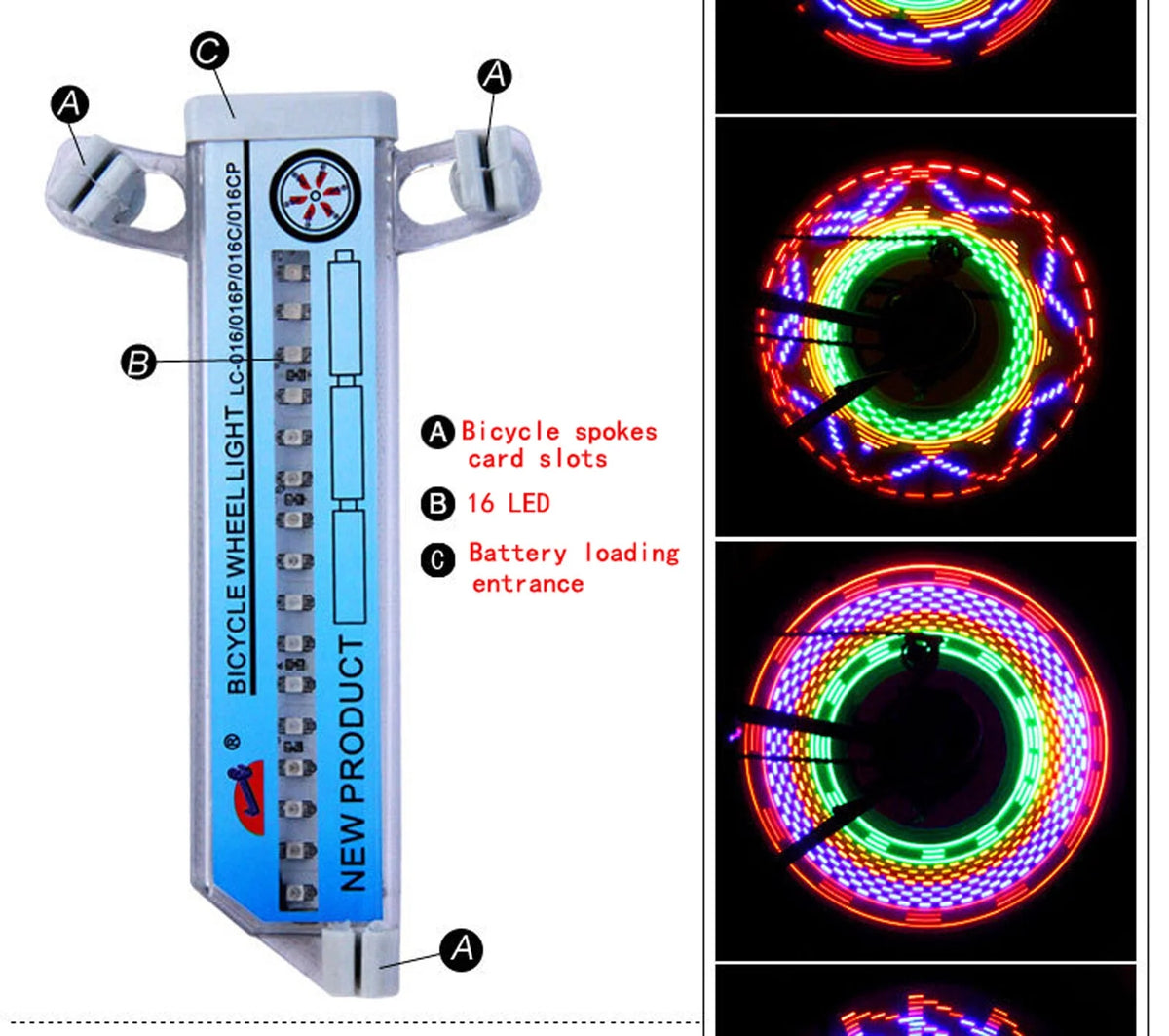 Rainbow 32 LED Wheel Signal Lights for Bicycles O147778