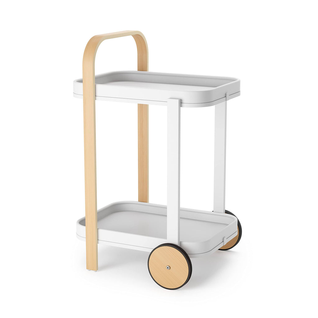 White-Natural Bar & Serving Cart G467136