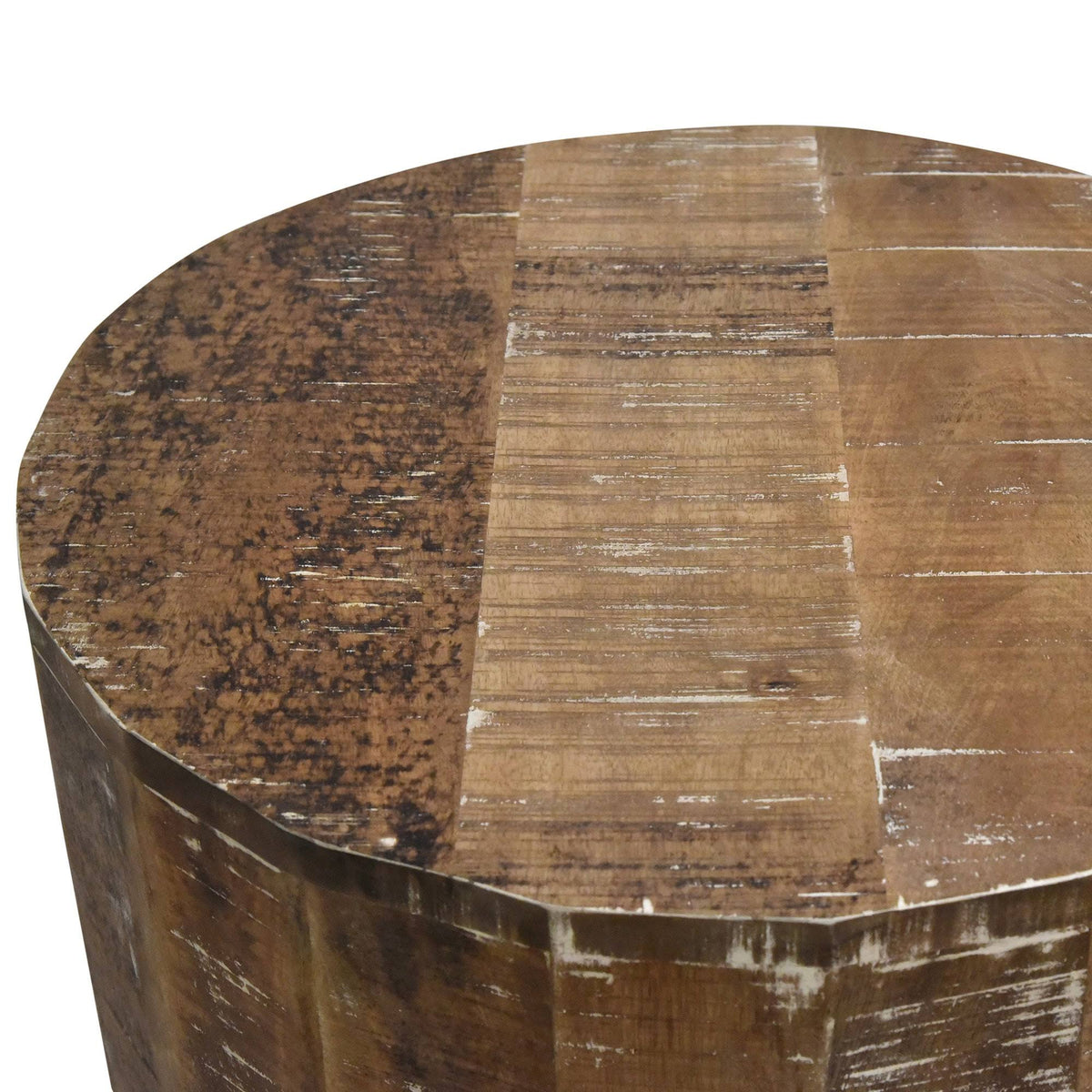 Distressed Grey Accent Table W172