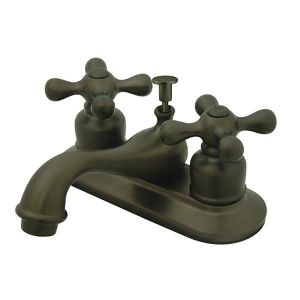 Chrome Centerset Lavatory Faucet with Cross Handles U7416