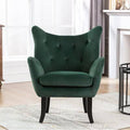 Green Velvet Wingback Accent Chair U339