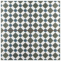 17-5/8 in. x 17-5/8 in. Ceramic Floor and Wall Tile, Blue/Green and White K438709