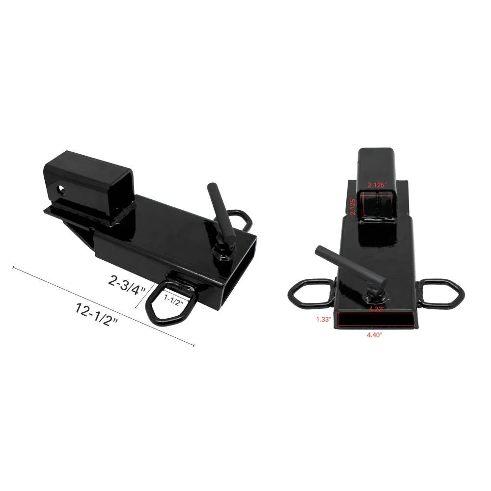 Clamp-On Forklift Fork Hitch Receiver Adapter - 2" Y475