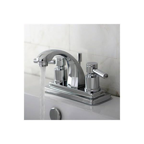 4x22 Centerset Two Handle Lavatory Faucet with Brass Pop-Up Oil Rubbed Bronze Q180